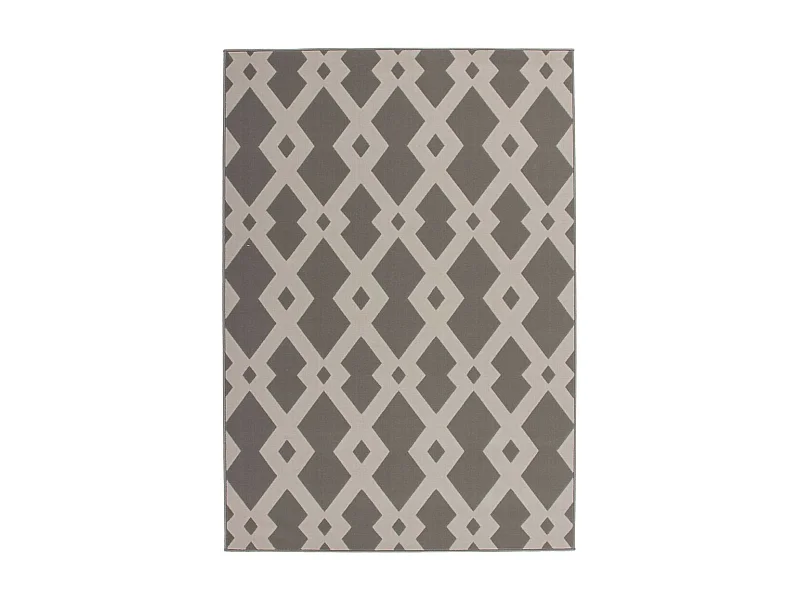 Tapis Ethnique à Poils Courts "Now I" Taupe 160 x 230 cm