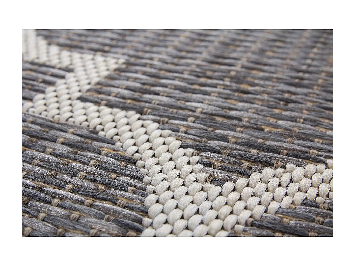 Tapis Tissé à Poils Courts "Batu" Gris 120 x 170 cm