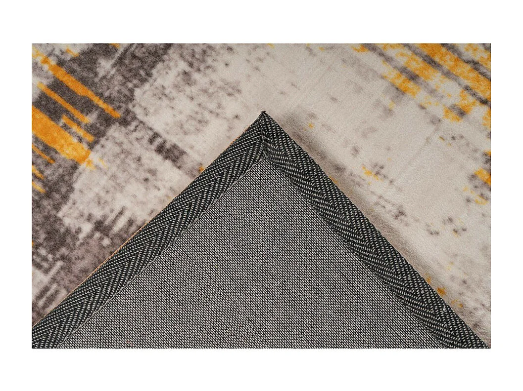 Tapis Tissé Doux à Poils Courts "Saphira" Jaune 120 x 170 cm