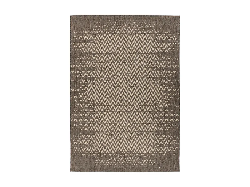 Tapis Tissé à Poils Plats "Splash" Marron 160 x 230 cm