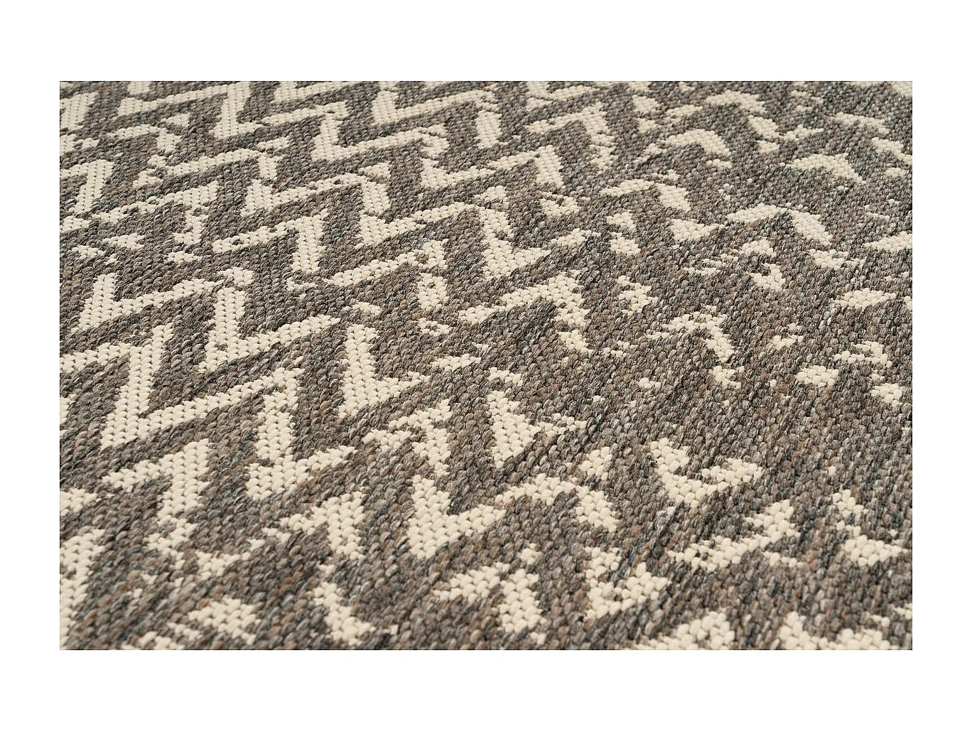 Tapis Tissé à Poils Plats "Splash" Marron 160 x 230 cm