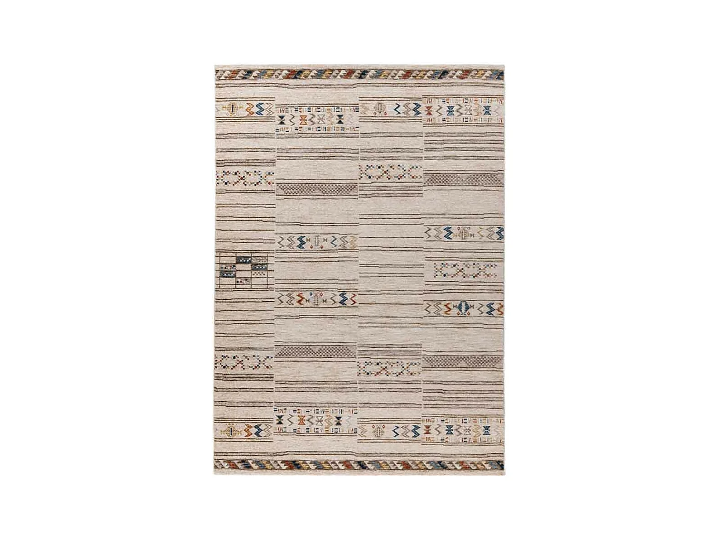 Tapis Tissé Imprimé Ethnique "Jaka" Multicolore 120 x 170 cm