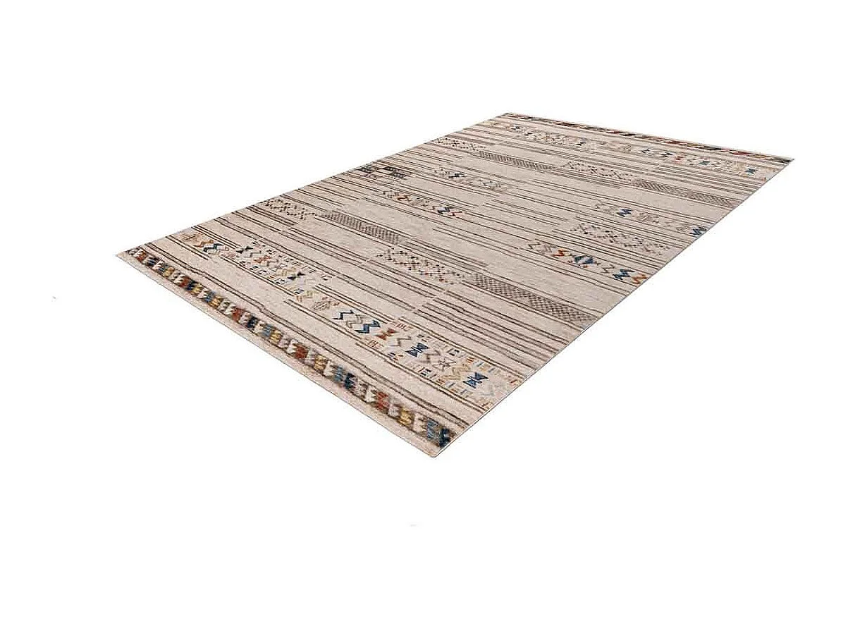 Tapis Tissé Imprimé Ethnique "Jaka" Multicolore 120 x 170 cm