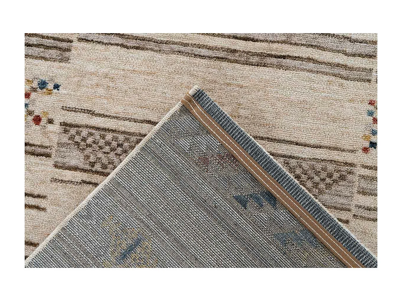 Tapis Tissé Imprimé Ethnique "Jaka" Multicolore 120 x 170 cm