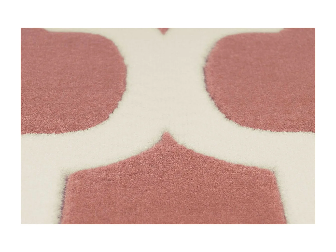 Tapis Vintage à Poils Courts "Manolya" Rose 80 x 150 cm