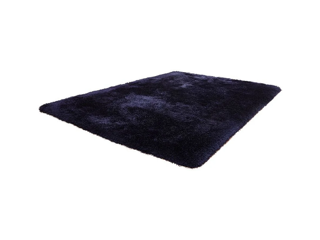 Tapis Shaggy Fait Main "Cosy" Bleu 120 x 170 cm