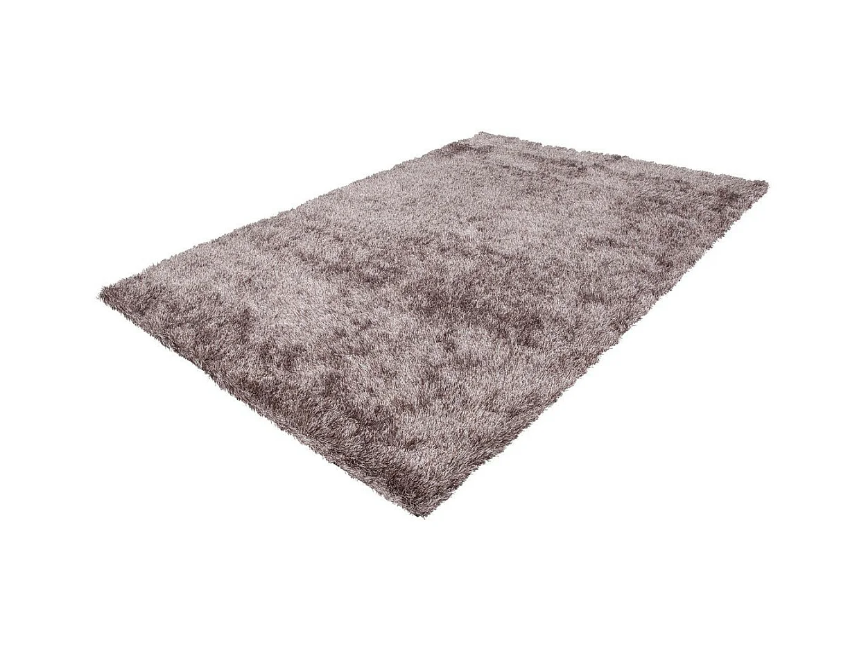 Tapis Shaggy Fait Main "Diamond" Taupe 80 x 150 cm