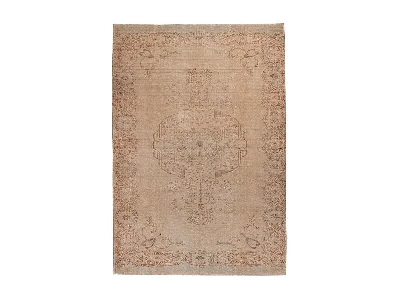 Tapis Vintage à Poils Courts "Toska" Beige 200 x 290 cm