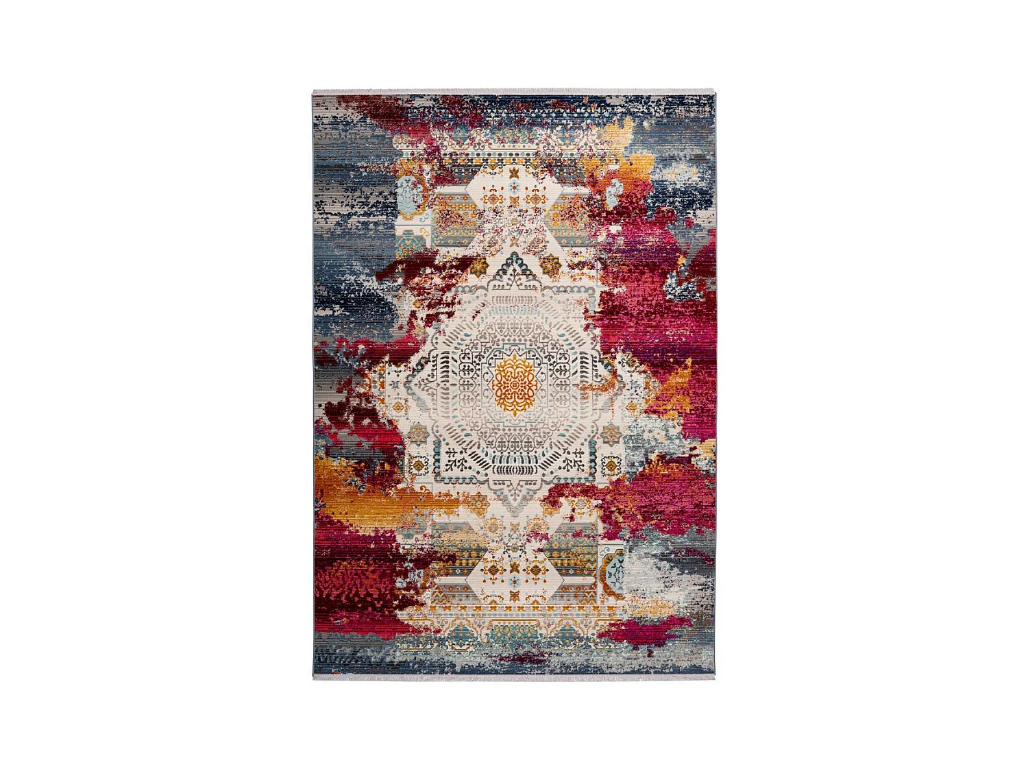 Tapis Oriental à Poils Courts "Anouk" Rouge 80 x 150 cm