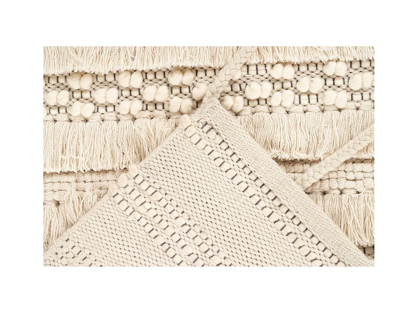 Tapis Bohème Tissé Fait à la Main "Bohist" Naturel 120 x 180 cm