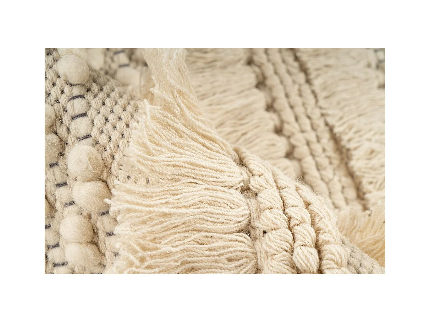 Tapis Bohème Tissé Fait à la Main "Bohist" Naturel 120 x 180 cm