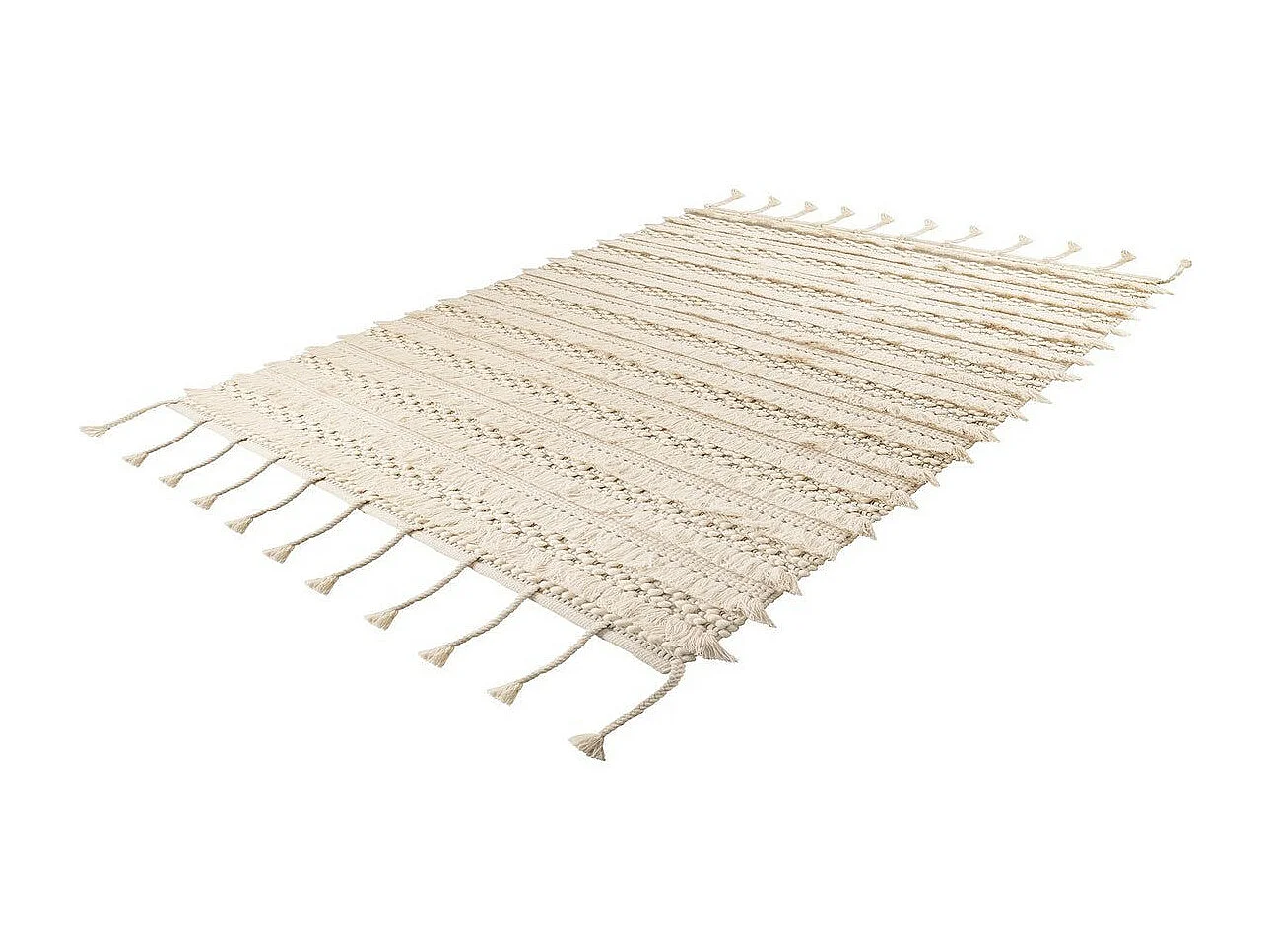 Tapis Bohème Tissé Fait à la Main "Bohist" Naturel 120 x 180 cm