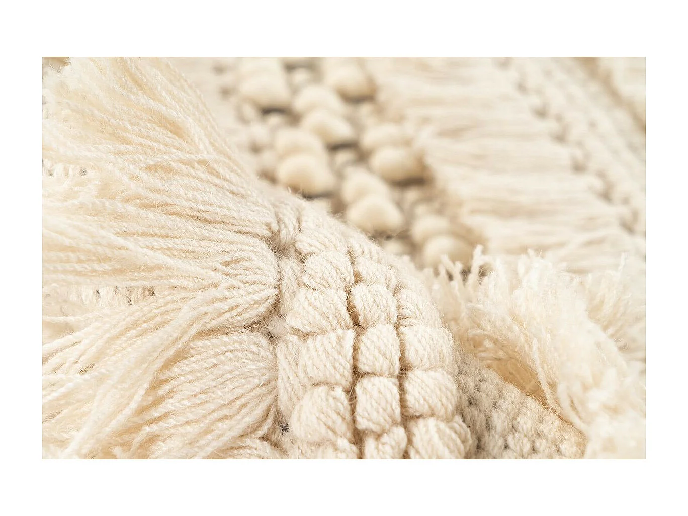 Tapis Bohème Tissé Fait à la Main "Bohist" Naturel 120 x 180 cm