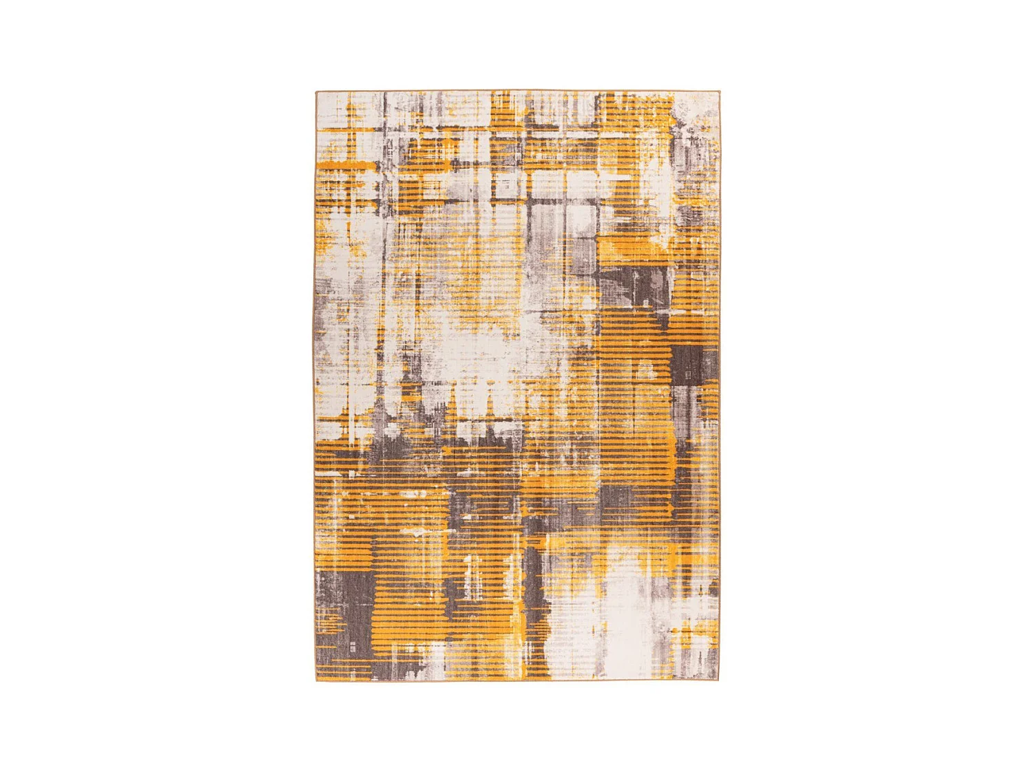 Tapis Tissé Doux à Poils Courts "Saphira" Jaune 160 x 230 cm