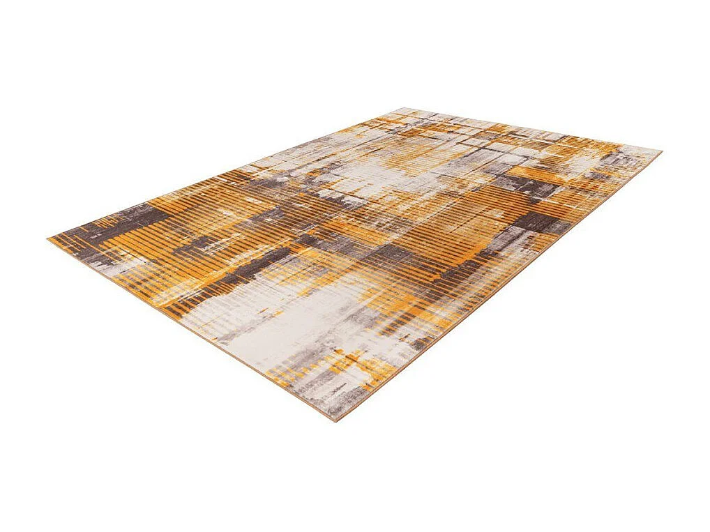 Tapis Tissé Doux à Poils Courts "Saphira" Jaune 160 x 230 cm