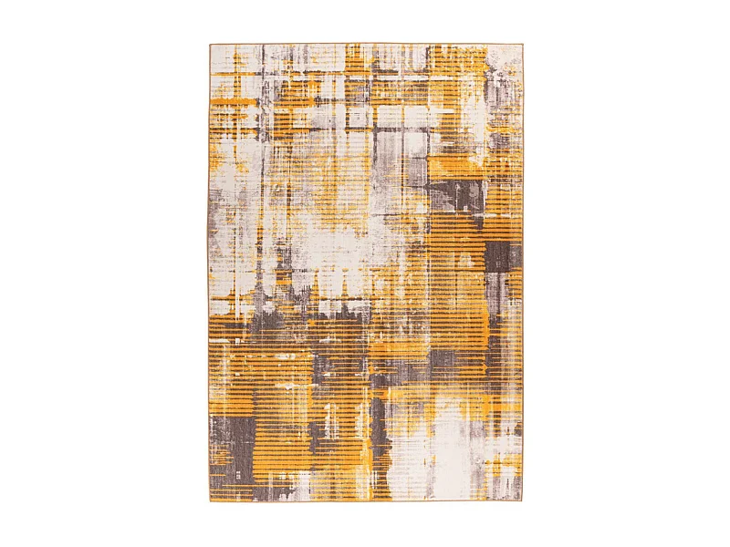 Tapis Tissé Doux à Poils Courts "Saphira" Jaune 160 x 230 cm