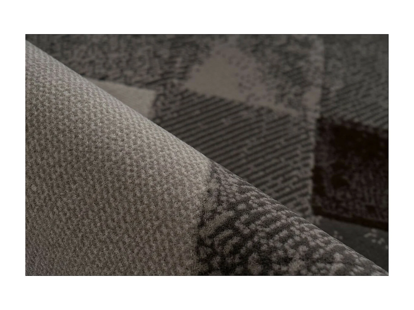 Tapis Rétro à Poils Courts "Esperanto I" Taupe 80 x 150 cm