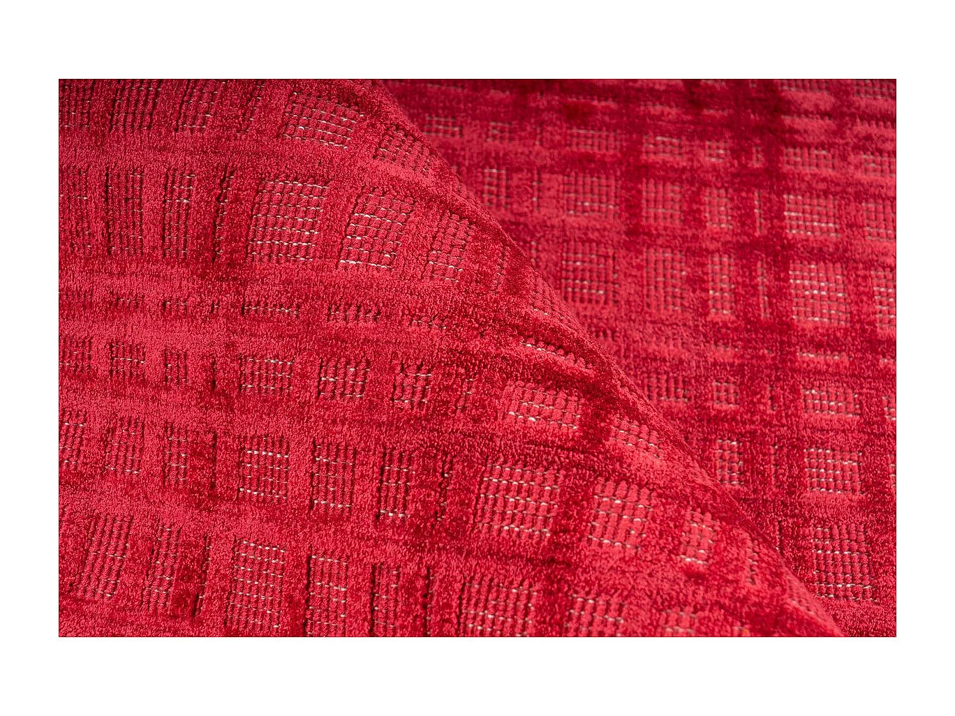 Tapis Tissé à la Main "Karma" Rouge Cerise 80 x 150 cm