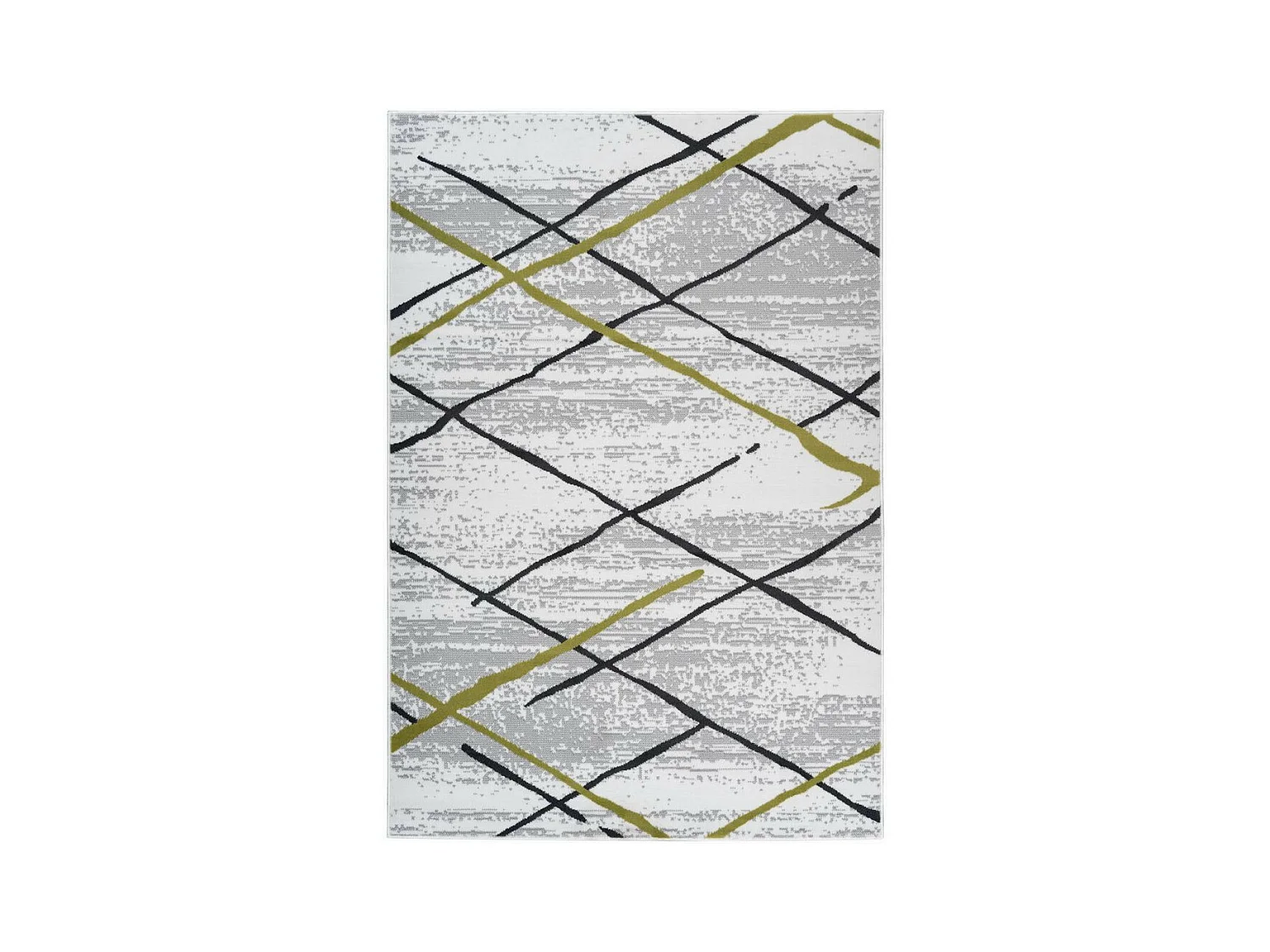 Tapis Rayures à Poils Courts "Vancouver I" Vert 200 x 290 cm