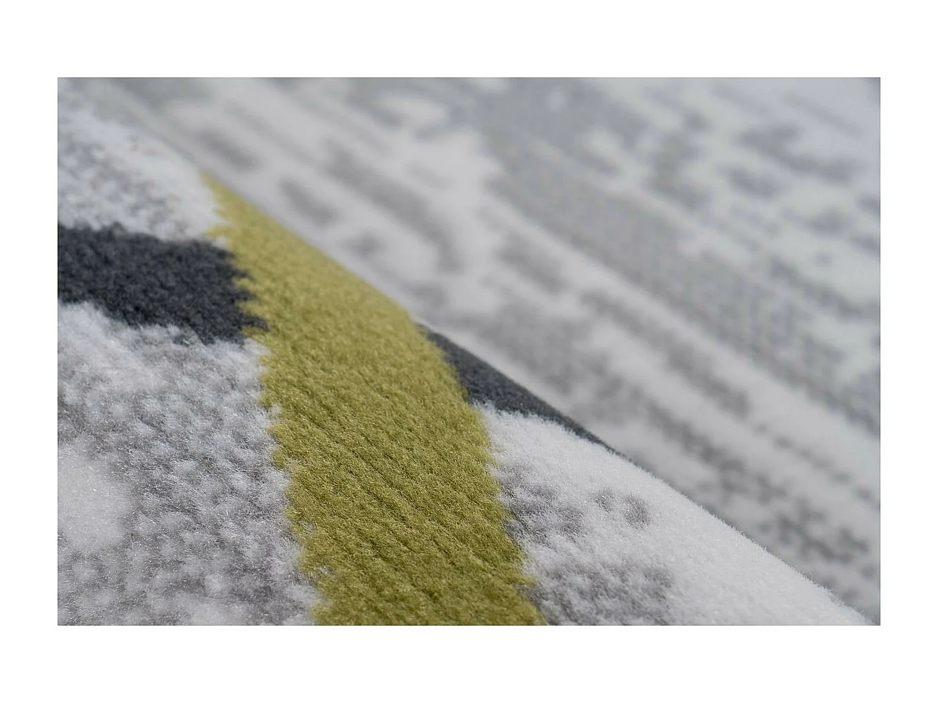 Tapis Rayures à Poils Courts "Vancouver I" Vert 200 x 290 cm