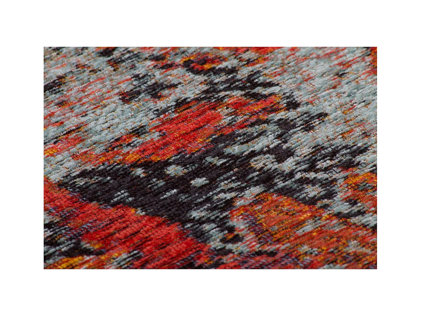 Tapis Vintage à Poils Courts "Blaze" Multicolore 115 x 170 cm