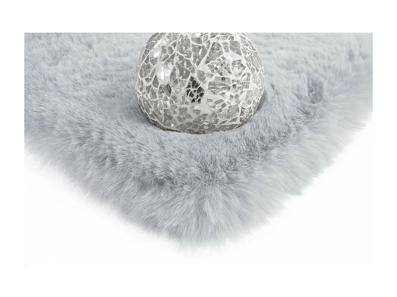 Tapis Tufté à la Main à Poils Longs "Rabbit" Bleu Gris 160 x 230 cm