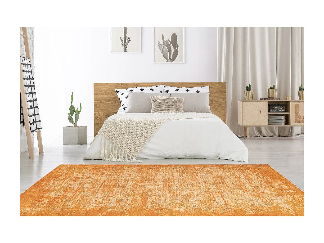 Tapis Vintage Tissé à la Main "Piemont" Sable 120 x 170 cm