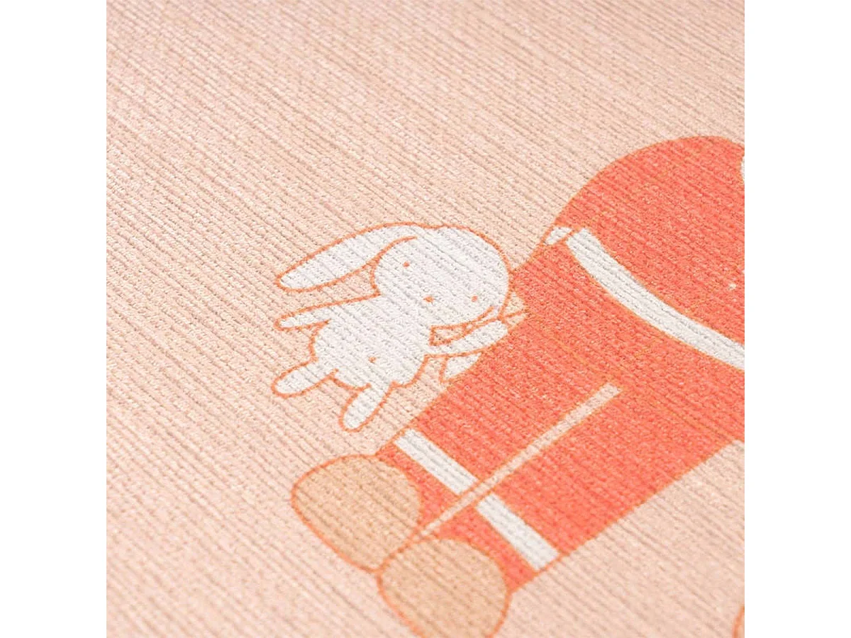 Tapis Rond Enfant Imprimé "Bambini" 160cm Orange