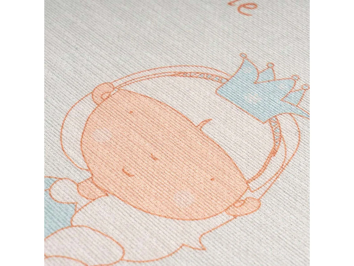 Tapis Rond Enfant Imprimé "Bambini II" 160cm Menthe