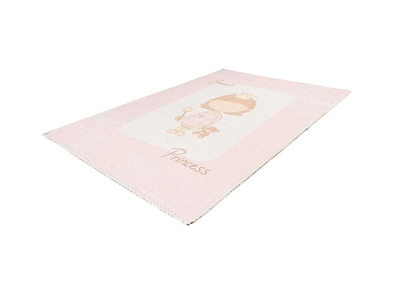 Tapis Enfant Imprimé "Bambini VI" Rose 120 x 180 cm