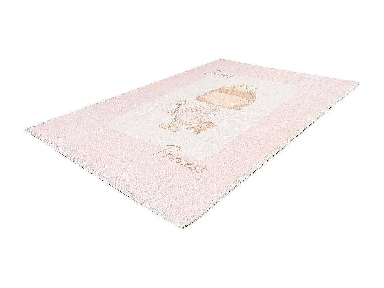 Tapis Enfant Imprimé "Bambini VI" Rose 120 x 180 cm