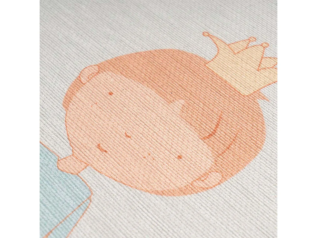 Tapis Rond Enfant Imprimé "Bambini V" 160cm Menthe