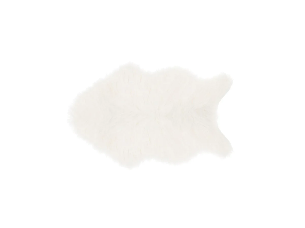 Tapis Imitation Fourrure "Aicka" 60x90cm Blanc