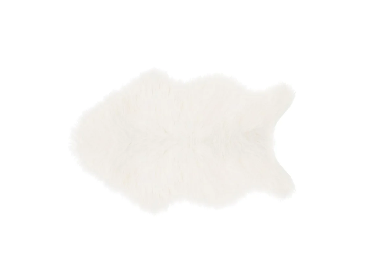 Tapis Imitation Fourrure "Aicka" 60x90cm Blanc