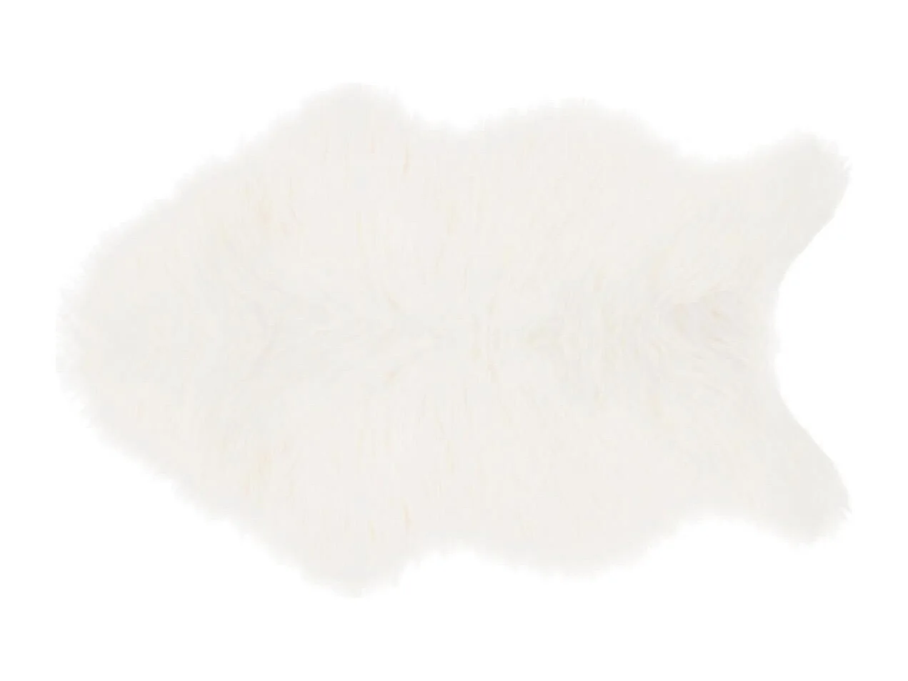 Tapis Imitation Fourrure "Aicka" 60x90cm Blanc