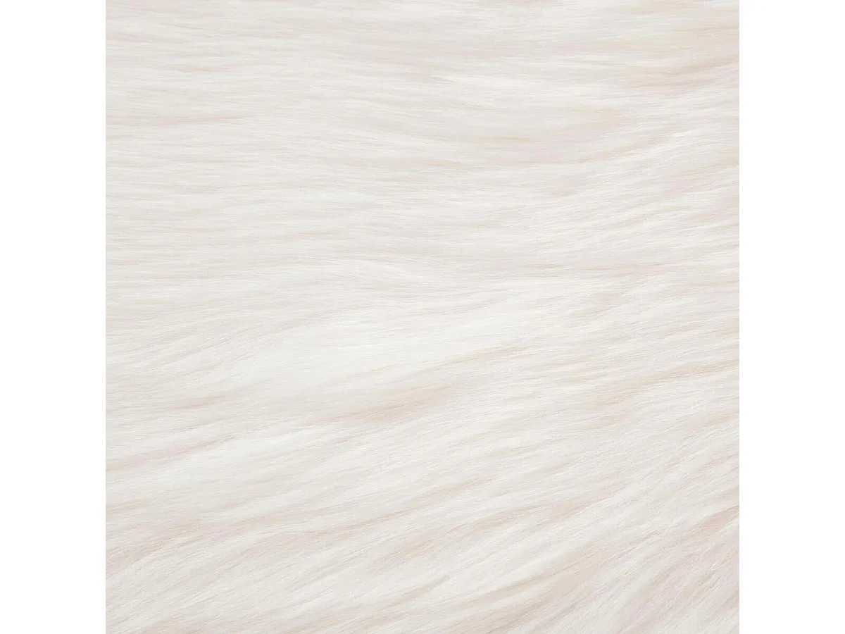 Tapis Imitation Fourrure "Aicka" 60x90cm Blanc