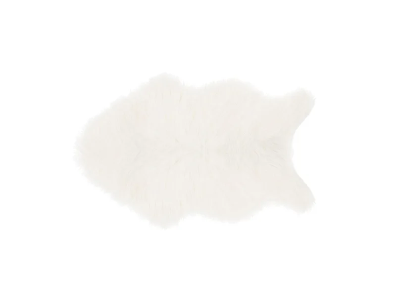 Tapis Imitation Fourrure "Aicka" 60x90cm Blanc