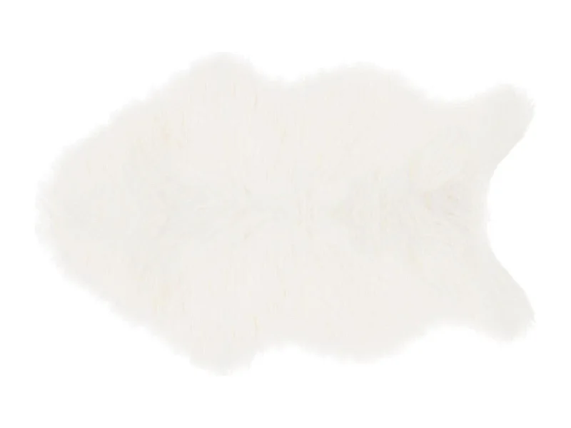 Tapis Imitation Fourrure "Aicka" 60x90cm Blanc