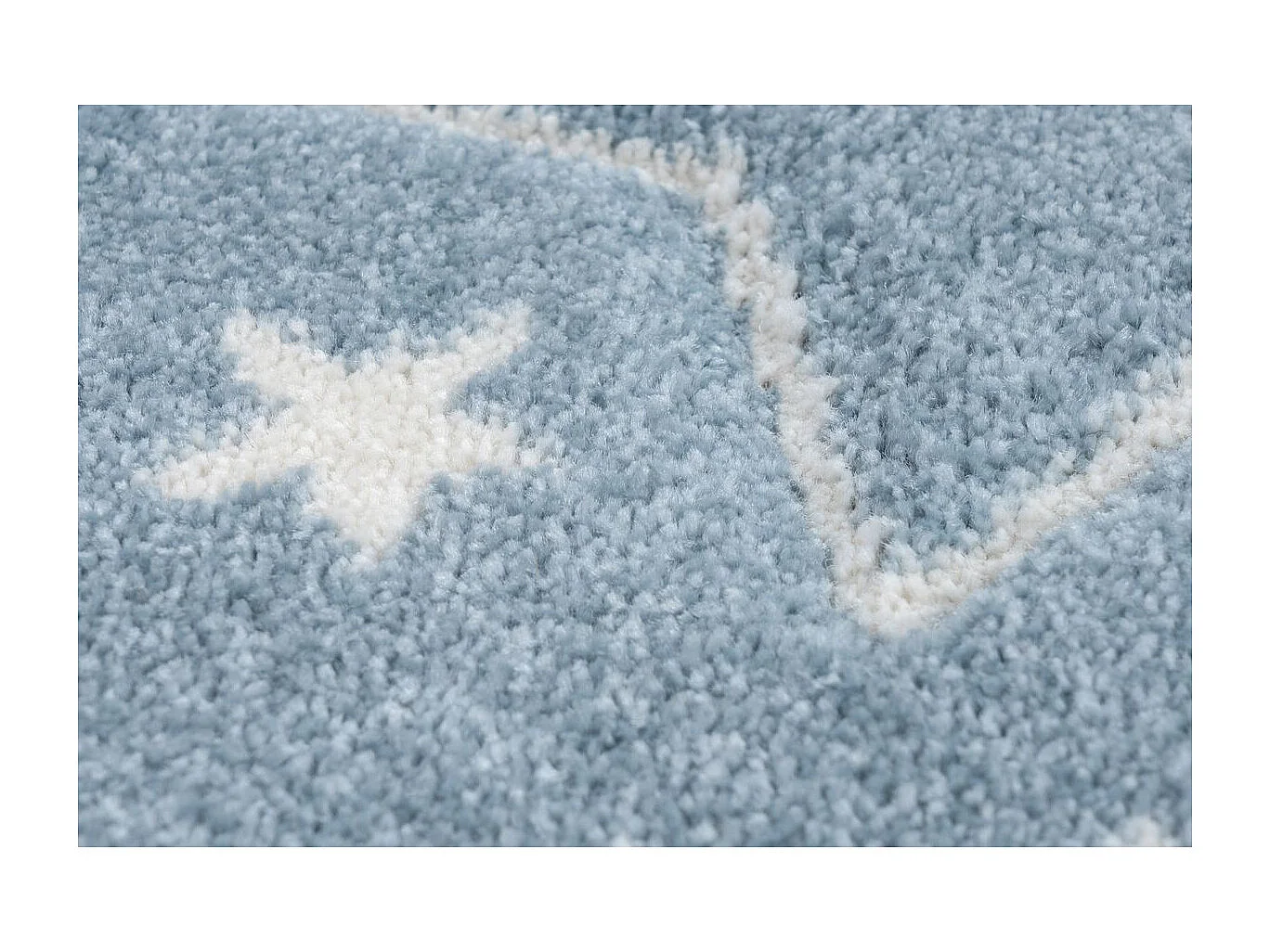 Tapis de Chambre Enfant Étoiles "Tamworth" Bleu 80 x 150 cm