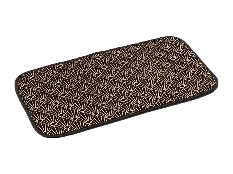 Tapis Déco Velours "Graphigold" 50x80cm Noir