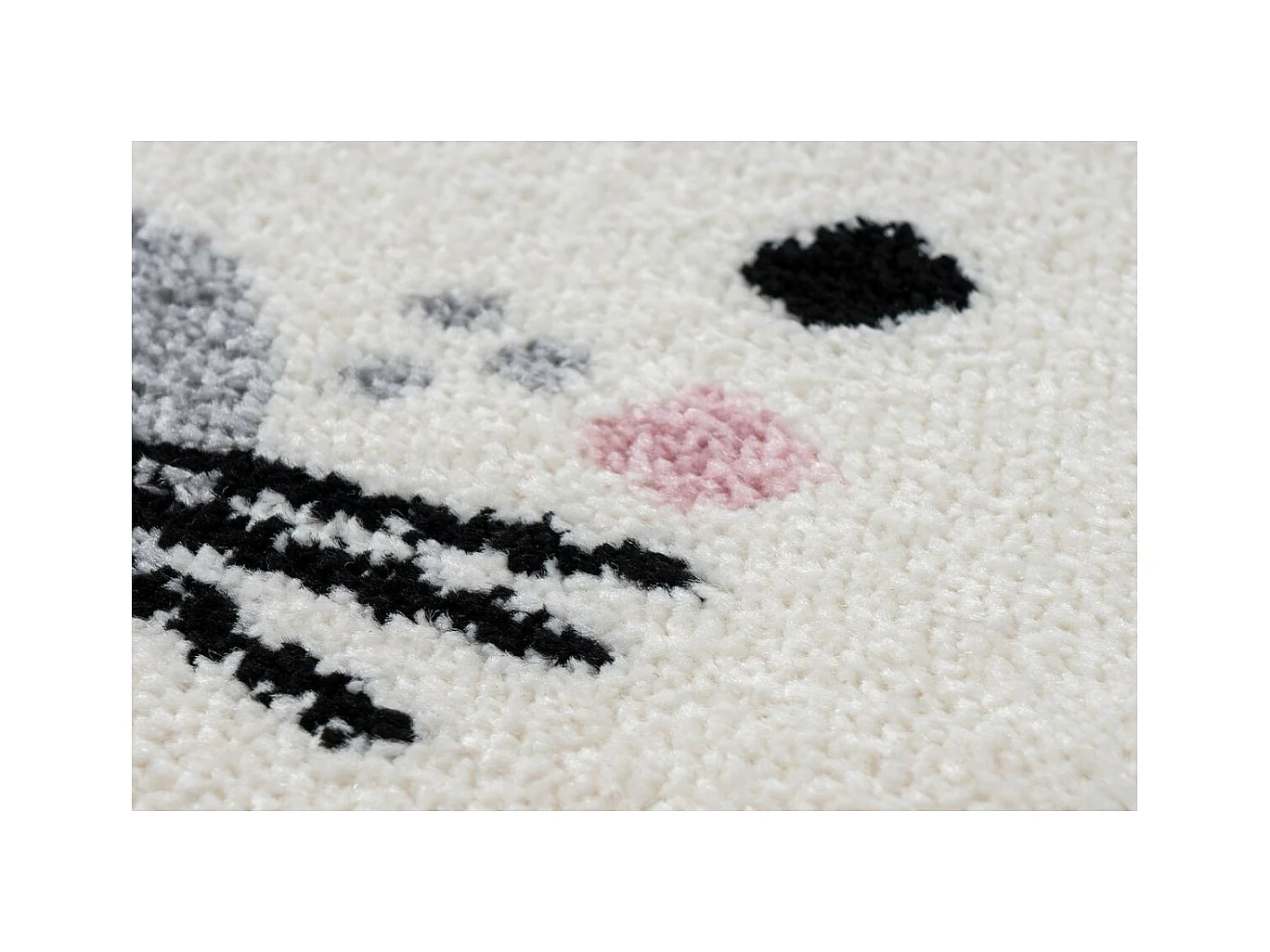 Tapis de Chambre Enfant Lapin "Clermont" Rose 80 x 150 cm