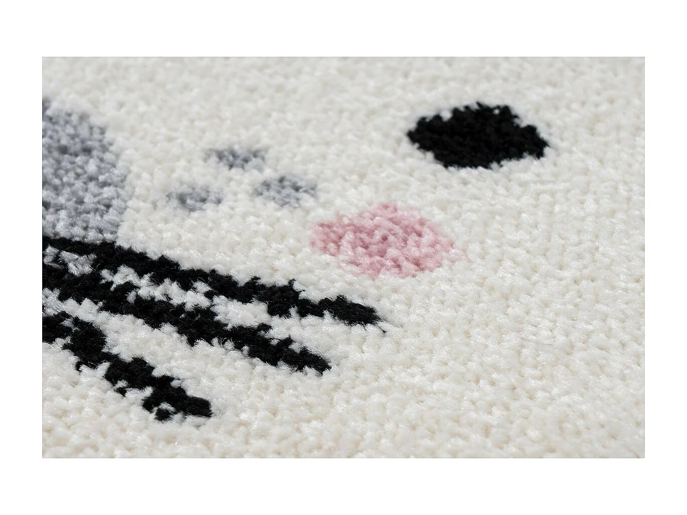 Tapis de Chambre Enfant Lapin "Clermont" Rose 80 x 150 cm