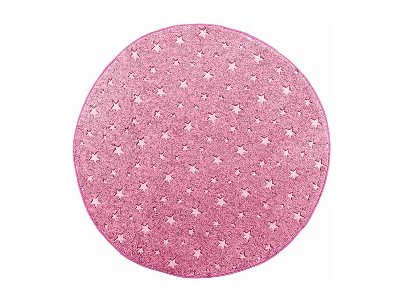 Tapis Enfant Déco "Fluo Night" 90cm Fuchsia