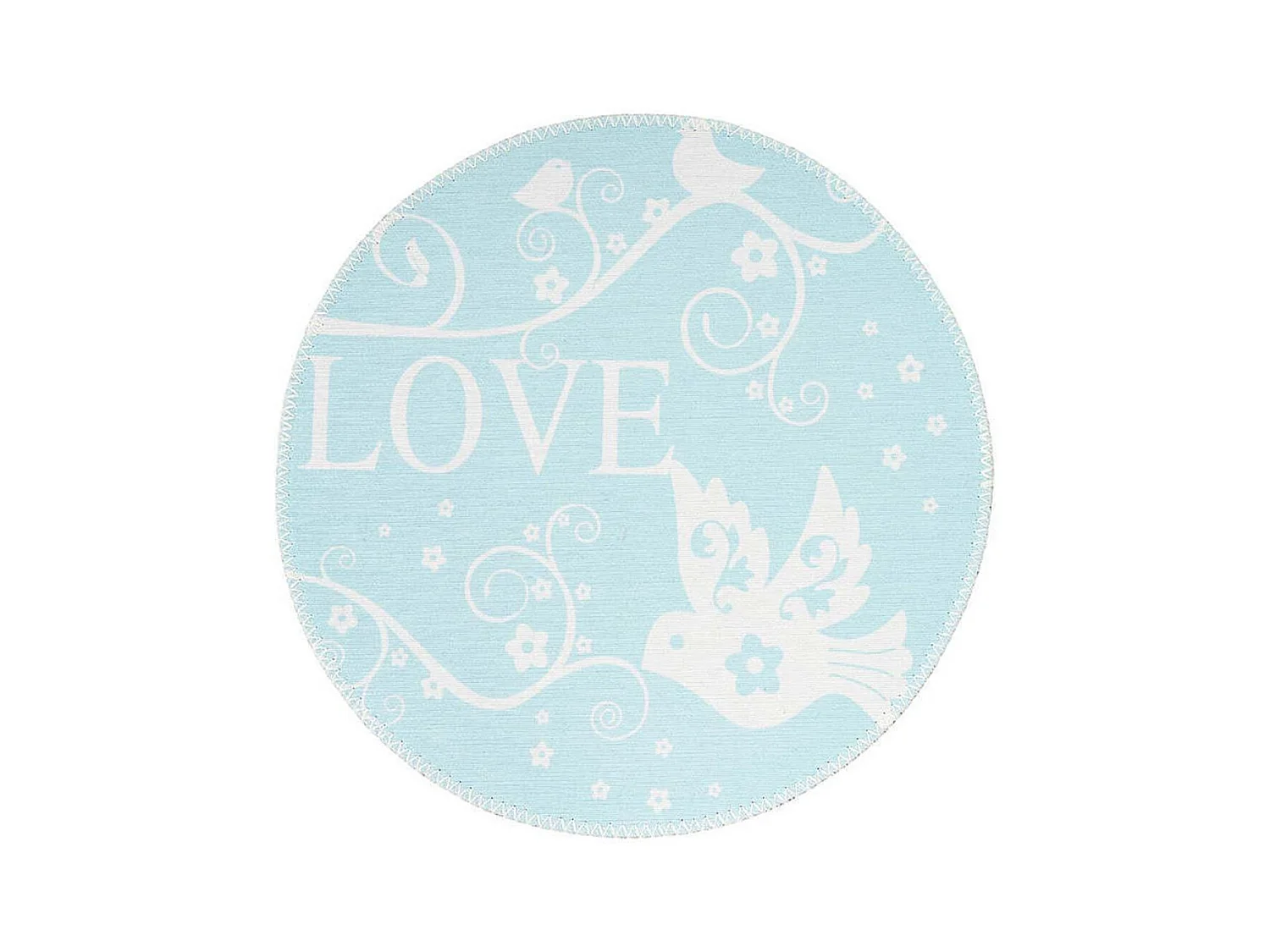 Tapis Rond Enfant Imprimé "Bambini VII" 160cm Menthe