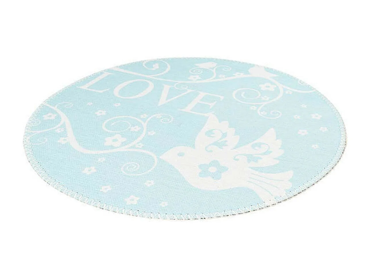 Tapis Rond Enfant Imprimé "Bambini VII" 160cm Menthe