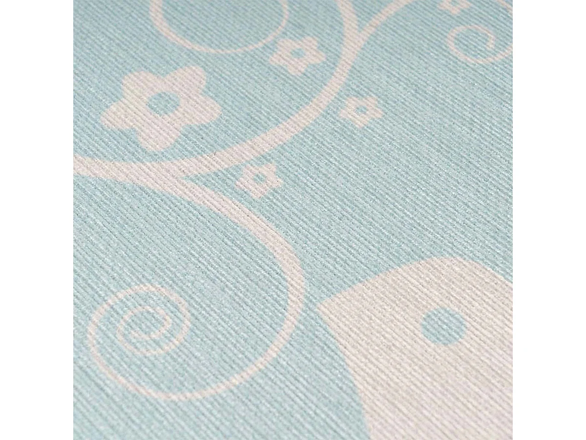 Tapis Rond Enfant Imprimé "Bambini VII" 160cm Menthe