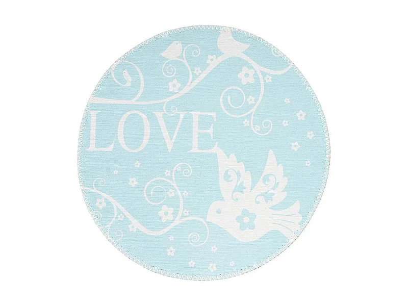 Tapis Rond Enfant Imprimé "Bambini VII" 160cm Menthe