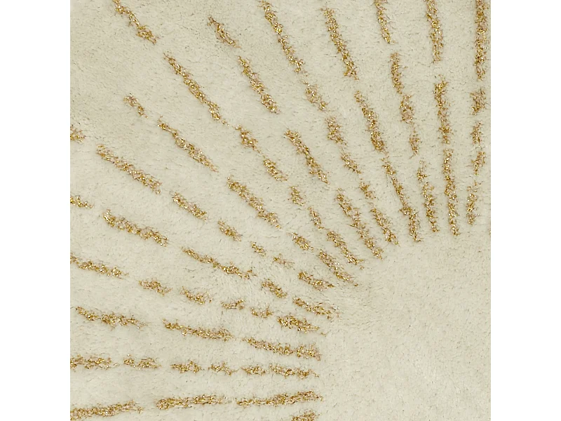 Tapis Rond Soleil Lurex Creme 80cm