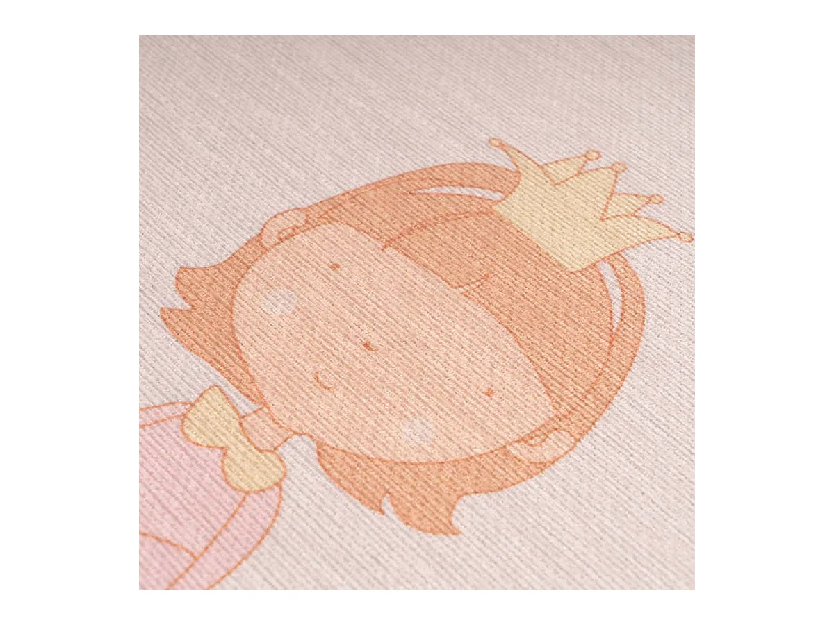 Tapis Rond Enfant Imprimé "Bambini VI" 160cm Rose