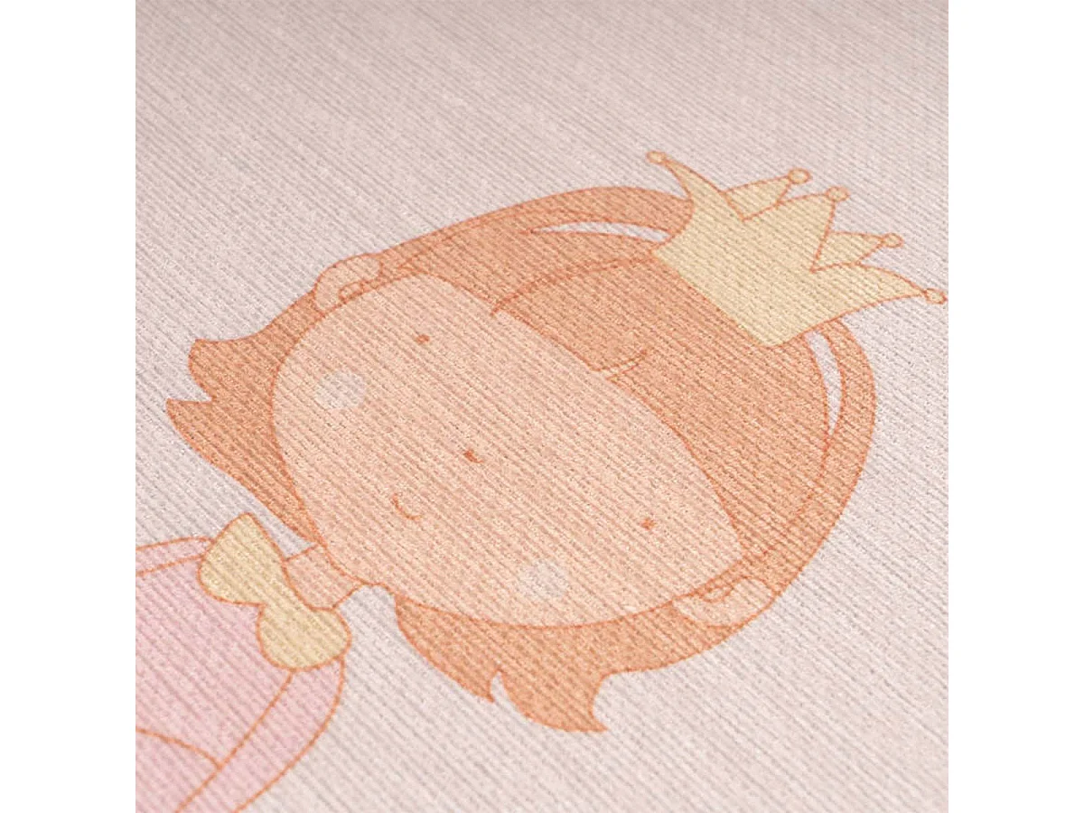 Tapis Rond Enfant Imprimé "Bambini VI" 160cm Rose